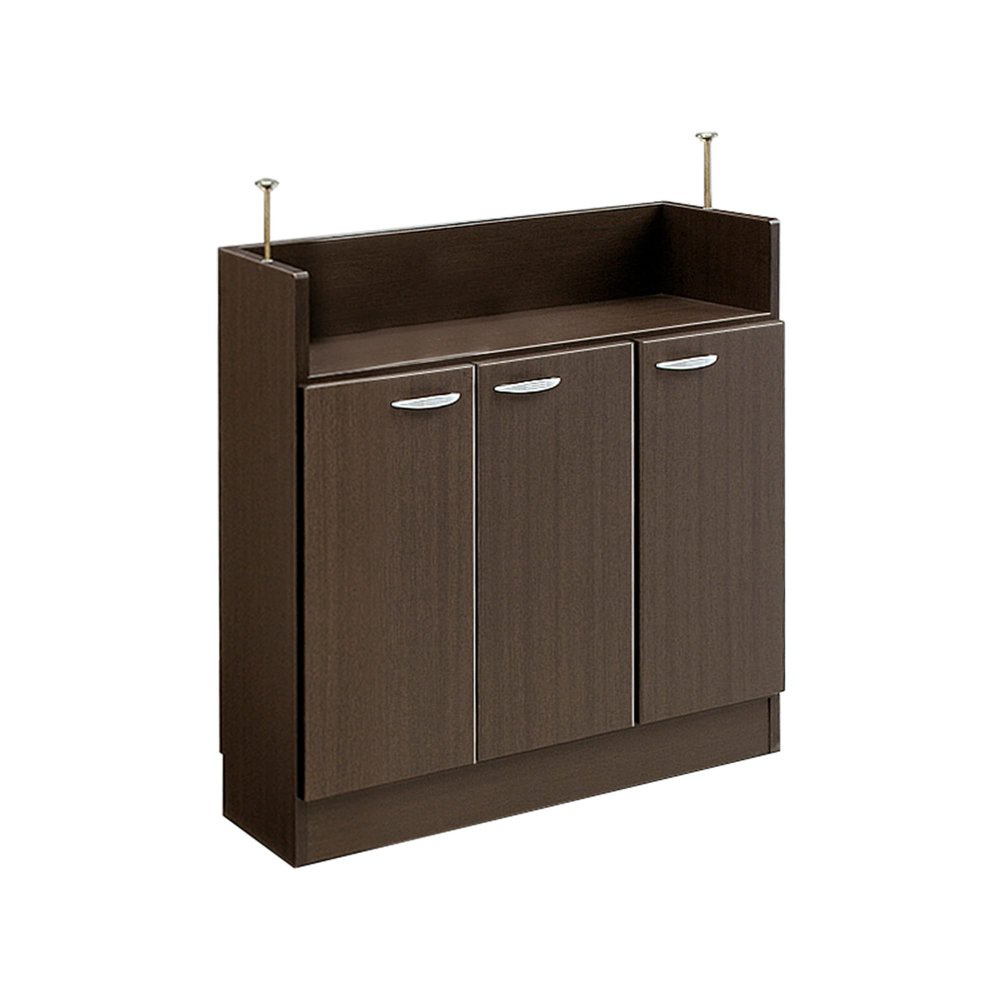 (Sekikagu) Noda Craft 380034 Counter, Brown, Width 35.0 inches (89 cm), Storage, Movable Shelf, Baseboard Protection, Home