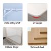 FERFXN Folding Wall-Mounted Drop-Leaf Table Wall Mounted Table Wall Mounted Desk Wall Mounted Folding Table Wall Mounted Table for Study/Bedroom Small Space 60x50cm/24x20in White view 4