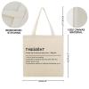 ENEDNATE Reminder Definition Reusable Canvas Tote Bag Cute Word Definition Meaning Shopping Tote Bags for Girls Women Christmas Birthday 16x15 view 3