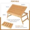 Bed Tray Breakfast Food Tray with Folding Legs Kitchen Serving Tray for Lap Desks Notebook Computer Sofa Platters TV Snack Tray(Beige, Large) view 4
