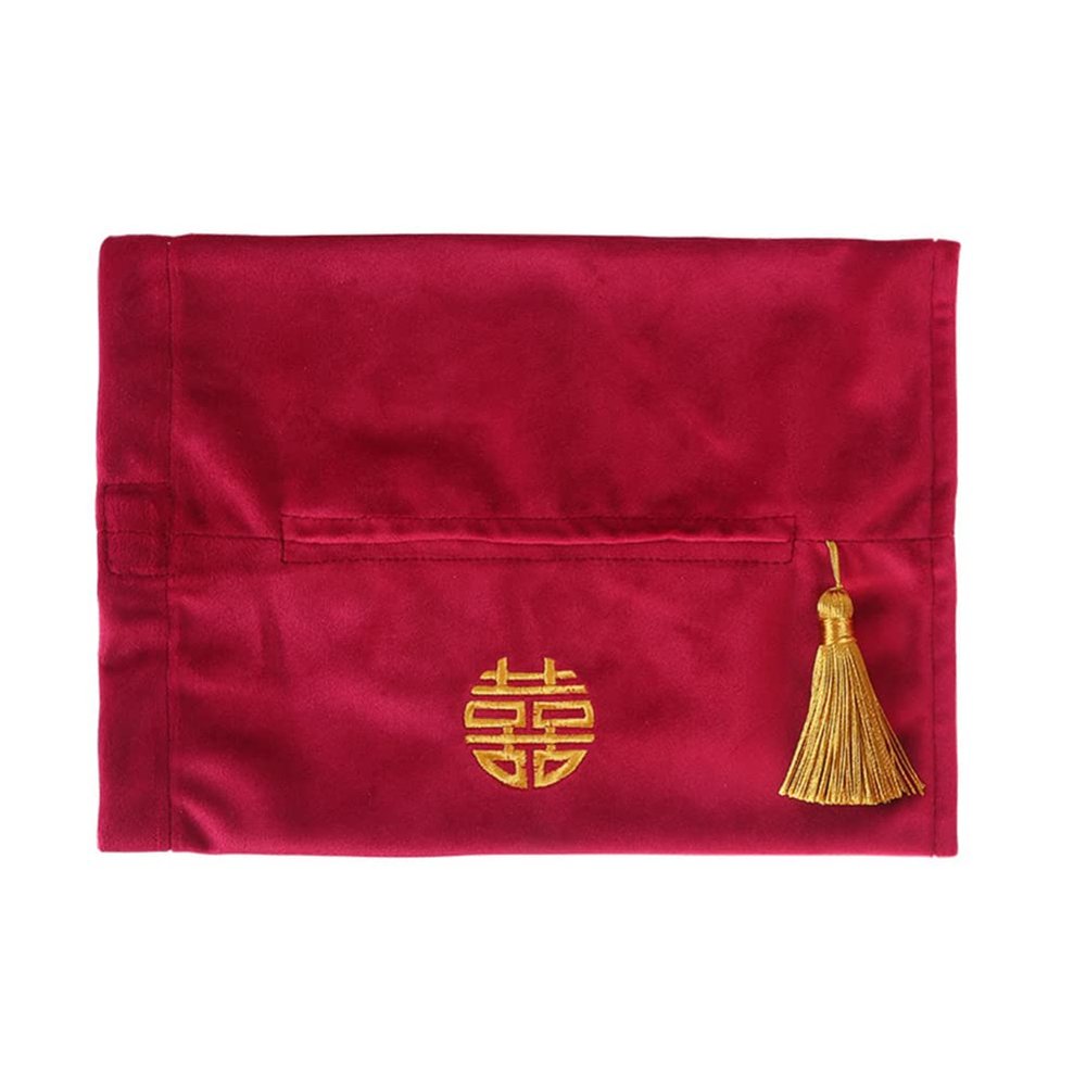 GANAZONO 1pc Towel Wedding Tissue Storage Bag Embroidery Napkin Bag Home Decor Tissue Container