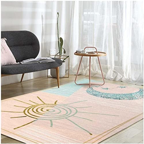 OLOTU European Style Heated Area Rug Carbon Crystal Heated Carpet Heated Floor Mats with Thermostat & Timer for Livingroom Use