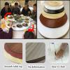 50/60/70cm Wooden Lazy Susan Serving Tray, Revolves 360 Rotating Board, Round Rotating Serving Plate, Dining Table Organizer Tray, Swivel Furniture (Color : E, Size : 70cm-28in) view 3