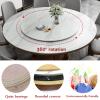 50/60/70cm Wooden Lazy Susan Serving Tray, Revolves 360 Rotating Board, Round Rotating Serving Plate, Dining Table Organizer Tray, Swivel Furniture (Color : E, Size : 70cm-28in) view 4