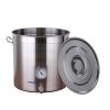 AIZYR Large Capacity Home Brewing Kettle Fermenting Tank 19L-90L Stainless Steel Beer Beverage Storage Barrel Boil Bucket Stockpot for Beer Includes Lid, Thermometer, Ball Valve Spigot,19.7inch/95L view 1