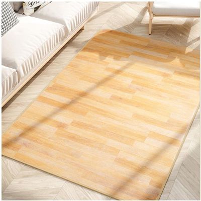 OLOTU Extra Large Heated Area Rug Wood Grain Carbon Crystal Electric Heated Carpet with Adjustable Temperature Heated Floor Mats