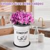 AOSION Countertop Compost Bin Kitchen,Odorless Indoor Compost Bin with Lid and Compost Bags,Compost Bucket Composter Container for Food Waste,White view 2