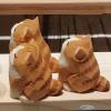 LAFANDE Orange Cat Wood Figurine - Wooden Cat Figure, Carved Wooden Small Animal Wooden Kit Static Doll Ornament Sculpture Garden Car Home Room Decor view 3