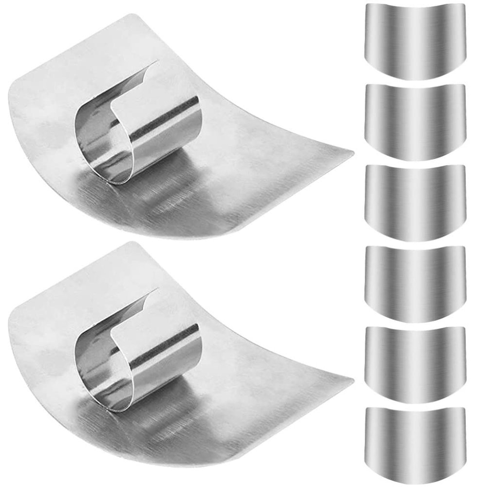 Stainless Steel Finger Guards for Safe Cutting and Slicing 8pcs