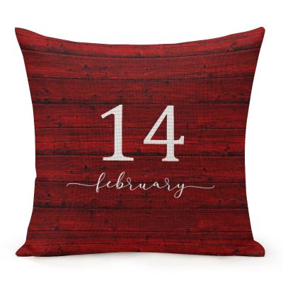 2022-02-14 00 00 00 Decorative Throw Pillow Case Valentine's Day Quote Square Cushion Cover Pillowcase for Wedding Anniversary Bridal Shower Engagement Valentine's Day His And Hers Gifts 24"x24"