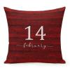 2022-02-14 00 00 00 Decorative Throw Pillow Case Valentine's Day Quote Square Cushion Cover Pillowcase for Wedding Anniversary Bridal Shower Engagement Valentine's Day His And Hers Gifts 24"x24" view 1