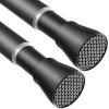 2PCS Black Tension Rods for Windows 28 to 48 Inch Adjustable Curtain Rod 7/8" Diameter Rust-Free Spring Tension Curtain Rod No Drilling Small Shower Rods for Bathroom Doorway Kitchen Closet view 1