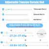 2Pcs Tension Curtain Rods for Windows 28 to 48 Inch, 7/8 Diameter Spring Loaded Curtain Rod Adjustable Small Curtain Rods No Drilling Tension Rod for Door, Bathroom, Kitchen, White view 2