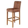 Bar Stool Chair Cover, Soft Velvet Stretch Counter Stool Covers Stool Slipcover Removable Chair Cover for Dining Room Kitchen Short Swivel Chair Back, 4Pcs,Dark Coffee view 1