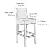Bar Stool Chair Cover, Soft Velvet Stretch Counter Stool Covers Stool Slipcover Removable Chair Cover for Dining Room Kitchen Short Swivel Chair Back, 4Pcs,Dark Coffee view 3