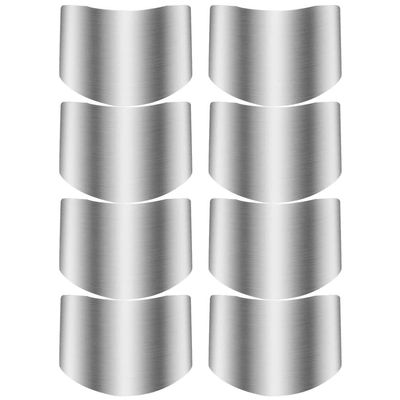 8 Pcs Stainless Steel Kitchen Finger Protectors for Safe Cutting