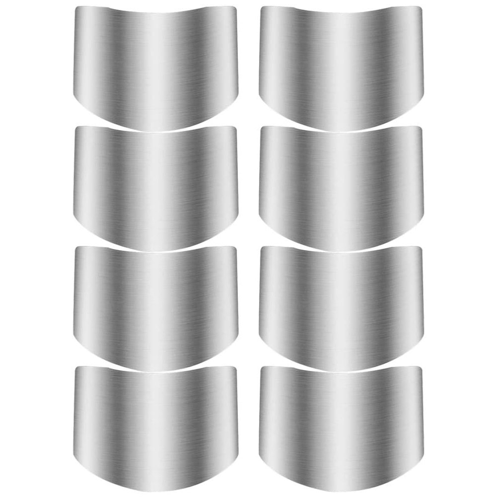 8 Pcs Stainless Steel Kitchen Finger Protectors for Safe Cutting