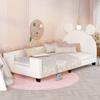 Anwick Twin Size Upholstered Daybed with Carton Ears Shaped Headboard, Twin Bed Upholstered Wood Daybed for Girls, Cute Day Bed for Kids/Teens, No Box Spring Needed (White) view 3