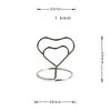Tofficu 10pcs Heart Shape Place Memo Holders Elegant Silver Wire Table Number Stands for Weddings Parties and Events for Menu Photo and Note Display view 2