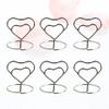 Tofficu 10pcs Heart Shape Place Memo Holders Elegant Silver Wire Table Number Stands for Weddings Parties and Events for Menu Photo and Note Display view 4