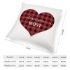 TiuKiu Love You Most Throw Pillow Cases Buffalo Plaid Quote Pillow Cover Case 22"x22" Linen Cushion Covers Decorative Pillowcase Anniversary Wedding Home Decor for Couch Sofa Bedroom Car view 2