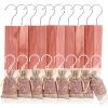 Homode Cedar Blocks for Clothes Storage, Cedar Sachets with Hanging Hooks, Set of 18, Aromatic Cedar Wood for Drawers and Closets, 10 Cedar Hangers and 8 Bags view 1