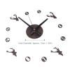 Frameless Non-Ticking Acrylic Wall Clock Deer Head 3D Effect Self Adhesive DIY Clock with Silent Movement for Living Room Meeting Room Decorations,DIY Wall Clock for Living Room Decor, Frameless view 2