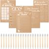 Funtery 145 Pcs Rustic Games Activities Cards for 25 Guests with 20 Pencils Rustic Kraft Funny Theme Games, Bingo, Guess Who, Gender Reveal Ideas view 1