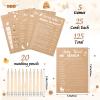 Funtery 145 Pcs Rustic Games Activities Cards for 25 Guests with 20 Pencils Rustic Kraft Funny Theme Games, Bingo, Guess Who, Gender Reveal Ideas view 3