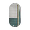 GQJNHUI Iron,Bathroom Corner Mirror,Swivel Wall Mirror,Bathroom Side Hanging Beveled Mirror with Stand,Black/White/Gold,HD Silver Mirror,Vanity Mirror for Living Room Bedroom Hallway (Color : Wh view 1