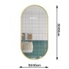 GQJNHUI Iron,Bathroom Corner Mirror,Swivel Wall Mirror,Bathroom Side Hanging Beveled Mirror with Stand,Black/White/Gold,HD Silver Mirror,Vanity Mirror for Living Room Bedroom Hallway (Color : Wh view 2