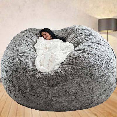 AAXYZX Bean Bag Chair Cover, Oversized Bean Bag Cover,Without Filling, Washable Zipped Lazy Sofa Chair Cover, Living Room Furniture Soft Adult Beanbag Chair Outside Cover