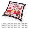 Decorative Throw Pillow Cover Hello Love Heart Truck Gnome ValentineValentine's Day Pink Cushion Pillowcase 16"x16" Square Pillow Case Anniversary Wedding Decoration for Couch Sofa Office Car Decor view 2