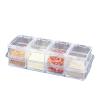 Clear Seasoning Rack Spice Pots, Clear Seasoning Storage Box Container Condiment Jars, Spice Containers with Spoon, Acrylic Seasoning Box with Cover(#1) view 1
