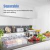 Clear Seasoning Rack Spice Pots, Clear Seasoning Storage Box Container Condiment Jars, Spice Containers with Spoon, Acrylic Seasoning Box with Cover(#1) view 3