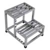 2-Step Stainless Steel Step Stool Ladder with Anti-Slip Wide Pedal for Home and Kitchen, 550lbs Capacity view 1