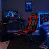 Gaming Chair Computer Chair Ergonomic Gaming Chair with Footrest Reclining High Back Video Game Chair with Lumbar Support Headrest Armrest Swivel Seat for Women, Men (Red) view 1