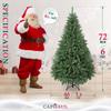 CAPHAUS 6 Feet, w/ 1,430 Branch Tips, Dunhill Fir Full Artificial Green Christmas Tree, Premium Pre-Hinged Fake Xmas Tree for Indoor Home, Office, Party, Holiday Decoration, Includes Metal Stand view 2