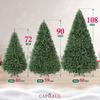 CAPHAUS 6 Feet, w/ 1,430 Branch Tips, Dunhill Fir Full Artificial Green Christmas Tree, Premium Pre-Hinged Fake Xmas Tree for Indoor Home, Office, Party, Holiday Decoration, Includes Metal Stand view 3