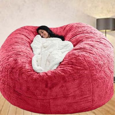 AAXYZX Bean Bag Chair Cover, Oversized Bean Bag Cover,Without Filling, Washable Zipped Lazy Sofa Chair Cover, Living Room Furniture Soft Adult Beanbag Chair Outside Cover