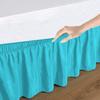 Lotus Bedding Bed Skirt Full 36-Inches Split Corners Wrap Around Dorm Room Bed Skirt with Three Side Coverage Turquoise 1 Pc Dust Ruffle Bed Skirt 800 TC, 100% Egyptian Cotton view 2