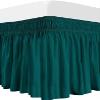 Lotus Bedding Bed Skirt Twin XL 42-Inches Split Corners Wrap Around Dorm Room Bed Skirt with Three Side Coverage Teal 1 Pc Dust Ruffle Bed Skirt 800 TC, 100% Egyptian Cotton view 1