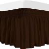 Lotus Bedding Bed Skirt Queen 42-Inches Split Corners Wrap Around Dorm Room Bed Skirt with Three Side Coverage Chocolate 1 Pc Dust Ruffle Bed Skirt 800 TC, 100% Egyptian Cotton view 1