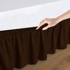 Lotus Bedding Bed Skirt Queen 42-Inches Split Corners Wrap Around Dorm Room Bed Skirt with Three Side Coverage Chocolate 1 Pc Dust Ruffle Bed Skirt 800 TC, 100% Egyptian Cotton view 2