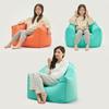 ArtsPavilion Lazy Sofa Balcony Lying Leather Single Chair Sofa Bedroom Living Room Study Leisure Sofa Soft and Comfortable Single Sofa 70 * 65 * 38cm Blue view 4