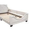 Anwick Twin Size Upholstered Daybed with Carton Ears Shaped Headboard, Twin Bed Upholstered Wood Daybed for Girls, Cute Day Bed for Kids/Teens, No Box Spring Needed (White2) view 4
