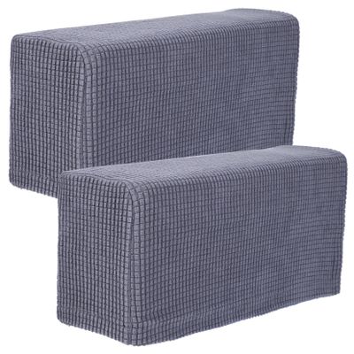 Homoyoyo 2 Pcs Elastic Sofa Armrest Covers Polar Fleece Stretch Protectors