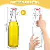 Aoriher 12 Pcs 25 oz Swing Top Glass Bottles 750 ml Glass Bottles with Red Caps for Home Brewing Kombucha Homemade Juices Beer Water Oil Vinegar Soda Syrup Kefir Beverages view 3