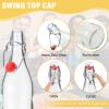 Aoriher 12 Pcs 25 oz Swing Top Glass Bottles 750 ml Glass Bottles with Red Caps for Home Brewing Kombucha Homemade Juices Beer Water Oil Vinegar Soda Syrup Kefir Beverages view 4