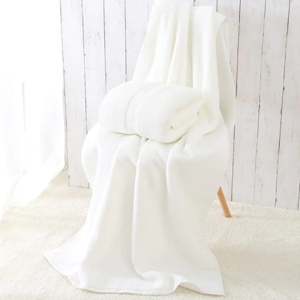 900g Towel 80 * 160cm Thick Luxury Egyptian Cotton Bath Towel Eco-friendly Beach Terry beach towel for Adults Serviette de Bain White